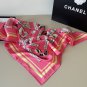 ch 110New Original Small Fragrance 90cm Silk Square TowelChanel Accessories Made o
