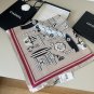 ch 110New Original Small Fragrance 90cm Silk Square TowelChanel Accessories Made o_4300
