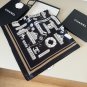 ch 110New Original Small Fragrance 90cm Silk Square TowelChanel Accessories Made o_6592