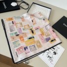 ch 110New Original Small Fragrance 90cm Silk Square TowelChanel Accessories Made o_6592