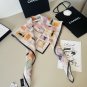 ch 110New Original Small Fragrance 90cm Silk Square TowelChanel Accessories Made o_6592