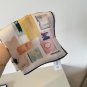 ch 110New Original Small Fragrance 90cm Silk Square TowelChanel Accessories Made o_6592