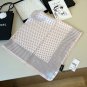 ch 110Original small fragrance 90cm silk square scarf [polka dot big double C] made o