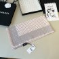 ch 110Original small fragrance 90cm silk square scarf [polka dot big double C] made o