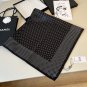 ch 110Original small fragrance 90cm silk square scarf [polka dot big double C] made o_2376