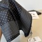 ch 110Original small fragrance 90cm silk square scarf [polka dot big double C] made o_2376