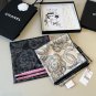 ch 110Original small fragrance 90cm silk square scarf [Su Dian Shan Cha Hua] made of_7115