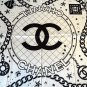 ch 110Original Small Fragrance 90cm Silk Square Towel [Chain Accessory] Made of top-q_2381