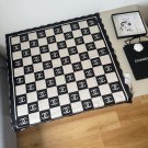 ch 110Original Small Fragrance 90cm Silk Square Towel [Checkerboard Double C] Made of