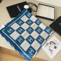 ch 110Original Small Fragrance 90cm Silk Square Towel [Checkerboard Double C] Made of_4319