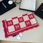 ch 110Original Small Fragrance 90cm Silk Square Towel [Checkerboard Double C] Made of_6610