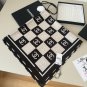 ch 110Original Small Fragrance 90cm Silk Square Towel [Checkerboard Double C] Made of_6611