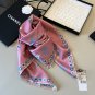 ch 110Original Small Fragrance 90cm Silk Square Towel [Double C Camellia] Made of top_7725