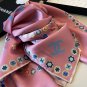ch 110Original Small Fragrance 90cm Silk Square Towel [Double C Camellia] Made of top_7725
