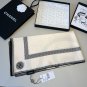 ch 110Original Small Fragrance 90cm Silk Square Towel [Letter Double C] Made of top-q_1306