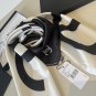 ch 110Original Small Fragrance 90cm Silk Square Towel [Letter Double C] Made of top-q_1325
