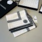 ch 110Original Small Fragrance 90cm Silk Square Towel [Letter Double C] Made of top-q_4235