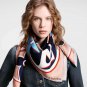 ch 110The LV Duality silk square scarf creatively blends classic elements of the bran