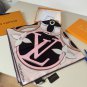 ch 110The LV Duality silk square scarf creatively blends classic elements of the bran