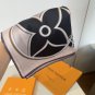 ch 110The LV Duality silk square scarf creatively blends classic elements of the bran