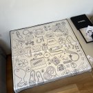 ch 110The original small fragrance 90cm silk square scarf is made of top-grade twill