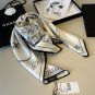 ch 110The original small fragrance 90cm silk square scarf is made of top-grade twill