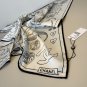 ch 110The original small fragrance 90cm silk square scarf is made of top-grade twill