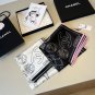 ch 110The original small fragrance 90cm silk square scarf is made of top-grade twill