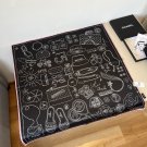 ch 110The original small fragrance 90cm silk square scarf is made of top-grade twill_5256
