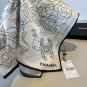 ch 110The original small fragrance 90cm silk square scarf is made of top-grade twill_5260