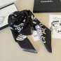ch 110The original small fragrance 90cm silk square scarf is made of top-quality twil