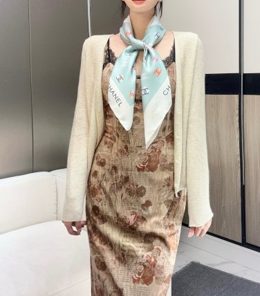 CHAMEL [Xiaoxiang Bow 90] Silk Square Scarf Recommended for VIP Sale, Be Fast to Start_779