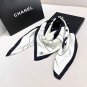 Chanel 25s newly launched18mm premium silk double-sided same color 90 square towel