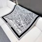 Dior  Paris Map Gold Size 110  110Double sided same color velvet handkerchiefS_1428