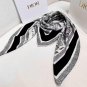 Dior  Paris Map Gold Size 110  110Double sided same color velvet handkerchiefS_4798