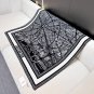 Dior  Paris Map Gold Size 110  110Double sided same color velvet handkerchiefS_7749