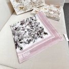 Dior Printed Square Towel 18mm Top Grade Silk Double sided Same Color PrintingIs thi
