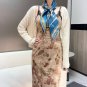 Equestrian Key 90 Square Scarf -24 Early Spring New Product~Hermes~Hand rolled twi_7223