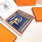 Equestrian Key 90 Square Scarf -24 Early Spring New Product~Hermes~Hand rolled twi_7223