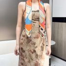 Equestrian Key 90 Square Scarf -24 Early Spring New Product~Hermes~Hand rolled twi_7224