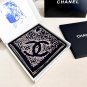 hundred and seventy-fiveA rare Chanel used silk scarf with a clever pattern of white_5812