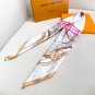 hundred and thirtyThe Flower And Straps silk handkerchief showcases an elegant style