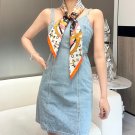 hundred and thirtyThe Flower And Straps silk handkerchief showcases an elegant style_2895