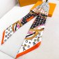 hundred and thirtyThe Flower And Straps silk handkerchief showcases an elegant style_2895