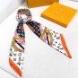 hundred and thirtyThe Flower And Straps silk handkerchief showcases an elegant style_2895
