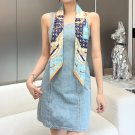 hundred and thirtyThe Flower And Straps silk handkerchief showcases an elegant style_2896