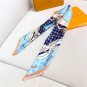 hundred and thirtyThe Flower And Straps silk handkerchief showcases an elegant style_2896