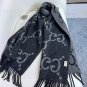 latest popular 115 GB tassel classic double large G double-sided jacquard tassel scarf_953