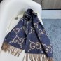 latest popular 115 GB tassel classic double large G double-sided jacquard tassel scarf_1933