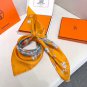 Light Flower Clothes Hermes~90cm Square TowelHand rolled twill silk square scarf (